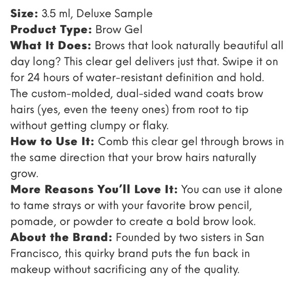 Benefit cosmetics 24 HR brow setter clear brow gel NIB - Picture 2 of 2